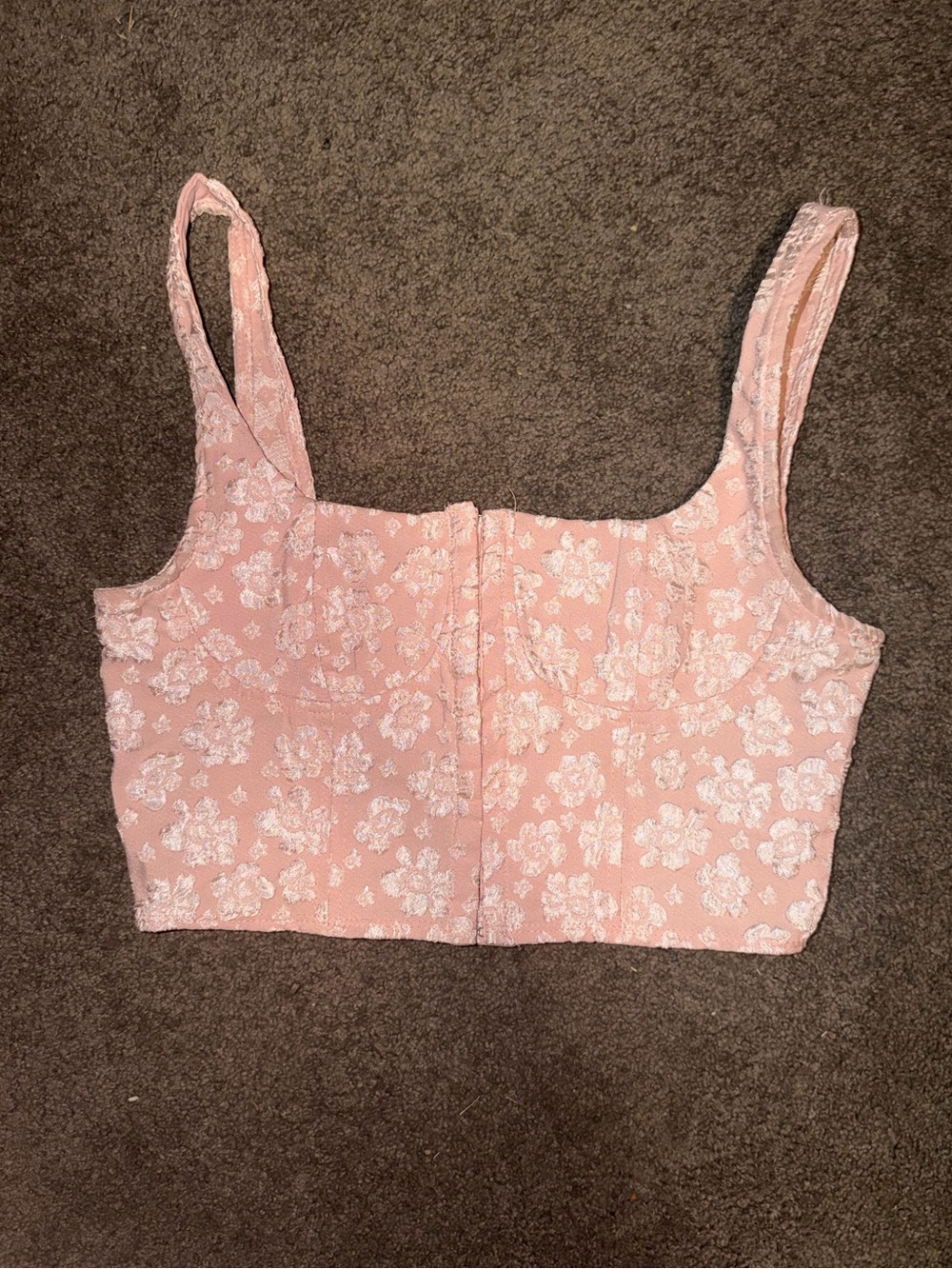Pink Floral corset Top